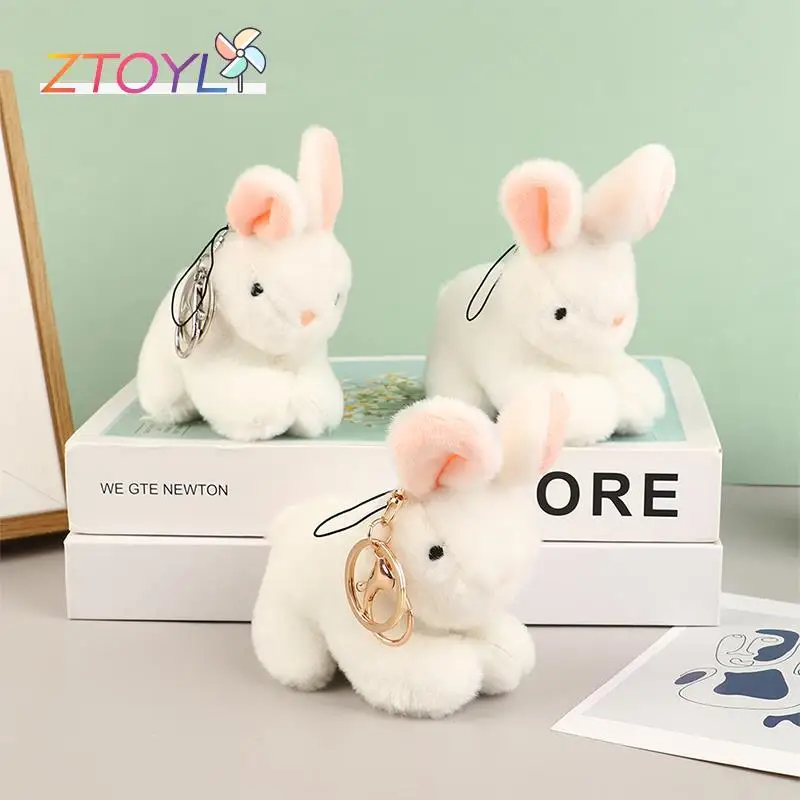 

11 см милый кролик, плюшевая искусственная кожа, Мягкий Кролик, брелок, сумки, подвесные украшения, плюшевая игрушка для подарка на день рождения