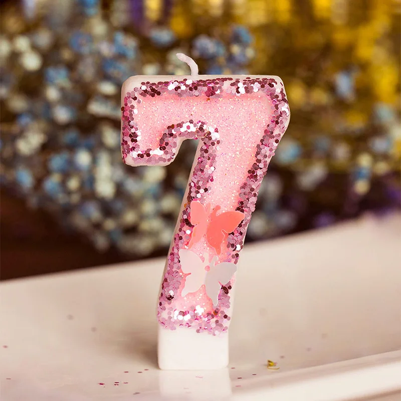 

Розовые свечи с цифрами для торта MOONBIFFY