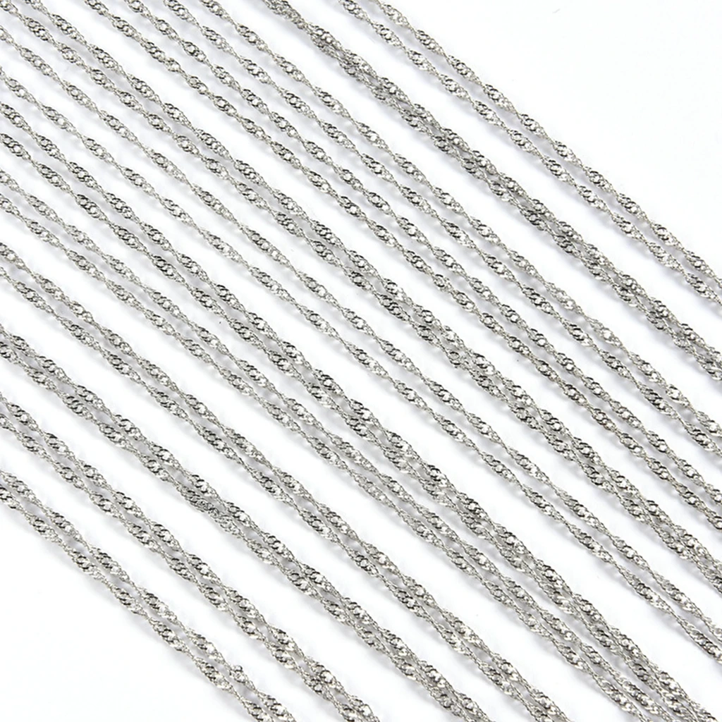 12 шт./лот 42 см цепочка в виде водной ряби ожерелье для женщин цепочки изготовления