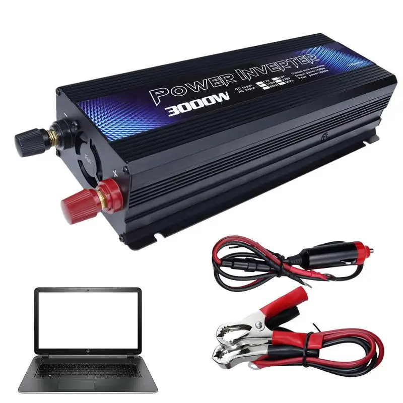 

12v Power Inverter For Car 3000Watt Car Plug Adapter USB Vehicle Charger Inverter For Laptop Mobile Phones For Camping Ship