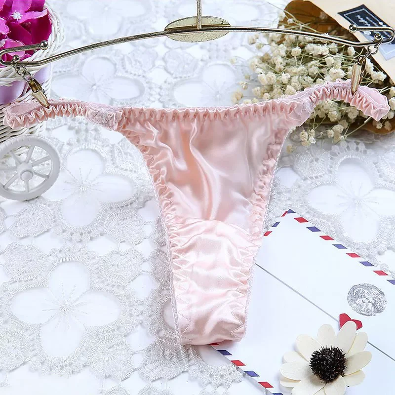 

100% Silk Sexy Female Panties Smooth Soft Comfortable Underwear Fashion Pure Color Briefs Breathe Briefs Elastic Underpants