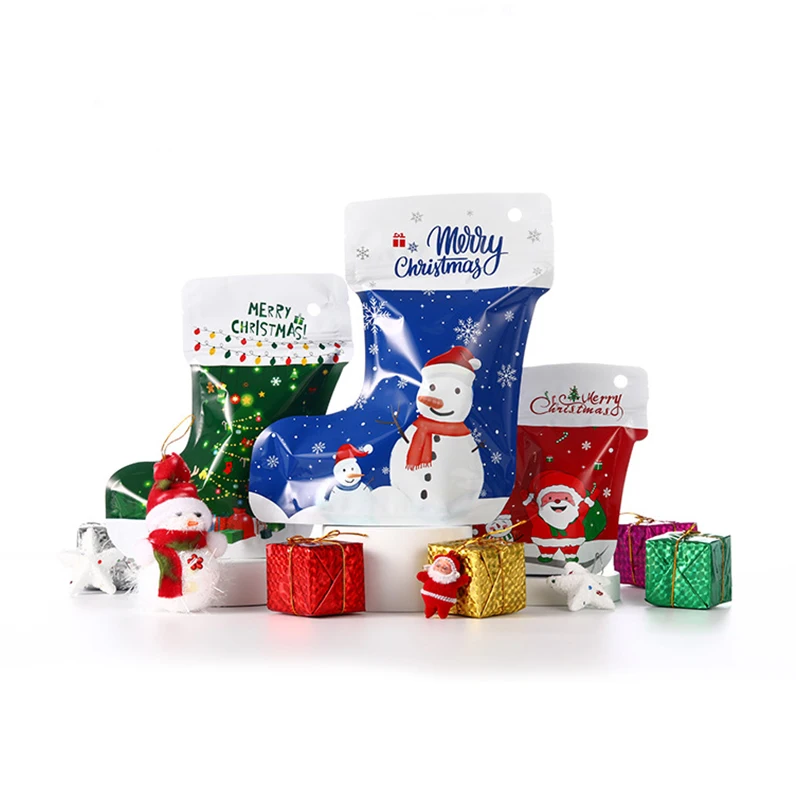 

10 шт. пластиковых пакетов с отверстием для рождественской елки, подвесные подарочные пакеты для упаковки ювелирных изделий, аксессуаров, дисплей для хранения