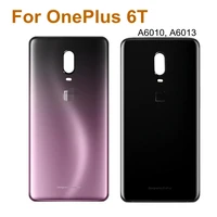 6 41 for oneplus 6t battery cover rear glass panel door case for oneplus 6t back glass cover for one plus 6t housing adhesive