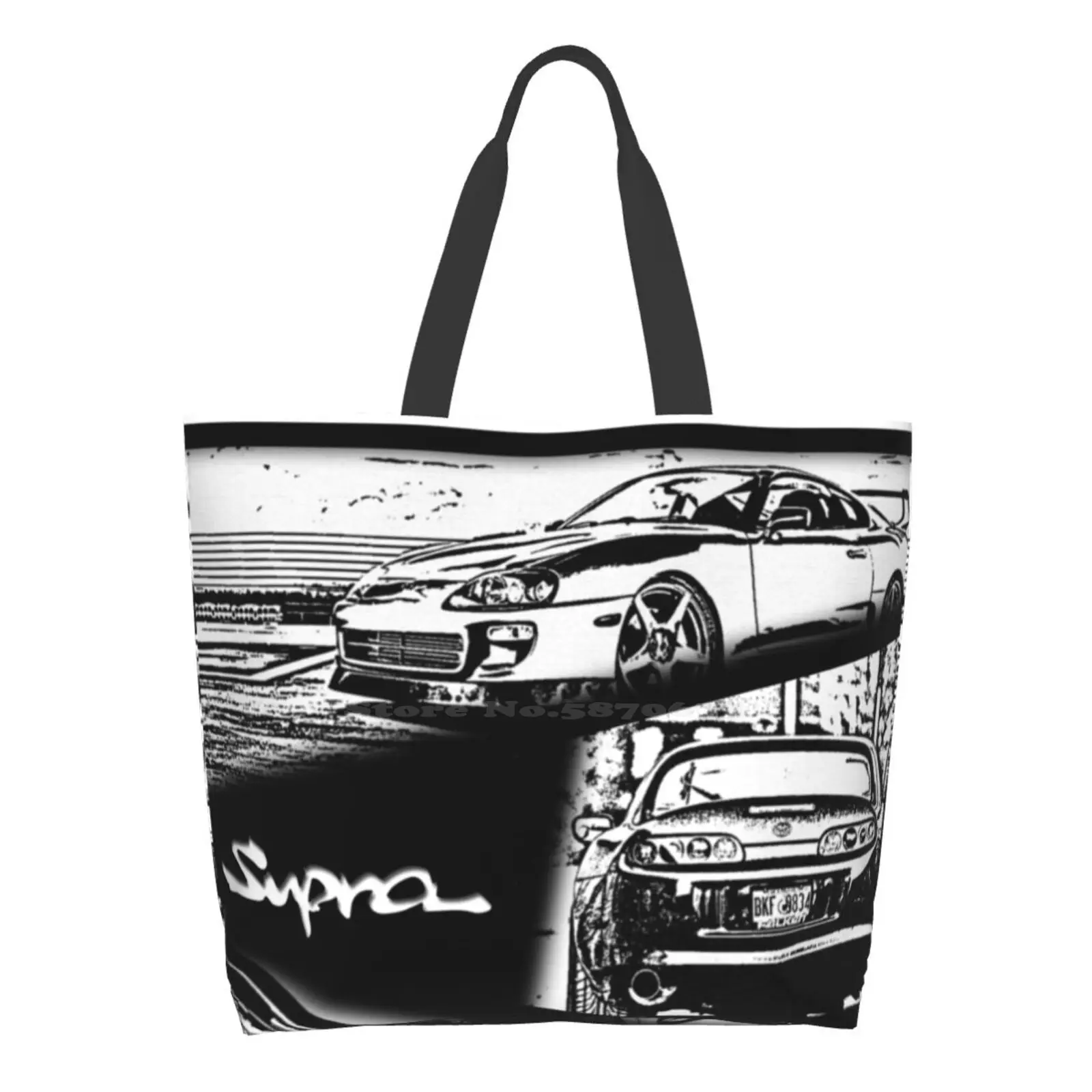 

Toyota Supra Mk4 Printed Casual Tote Large Capacity Handbags Mk4 Mark 4 Mark Iv Mark 4 Tuning Comic Comic Style