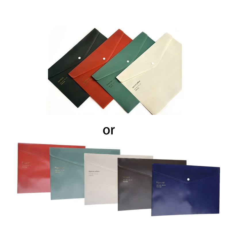 

Letter Size Document File Envelopes Folder Randomed Color Button Closure