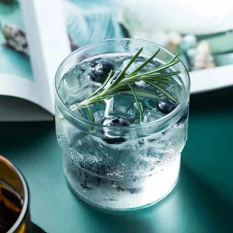 Винтажный набор из 4 Штабелируемых цветных стеклянных стаканчиков-Премиум тумбы