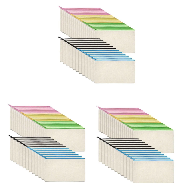 

Парусиновые косметички на молнии, чехол для карандашей и ручек, дорожные разноцветные школьные портфели на молнии для поделок «сделай сам»,...