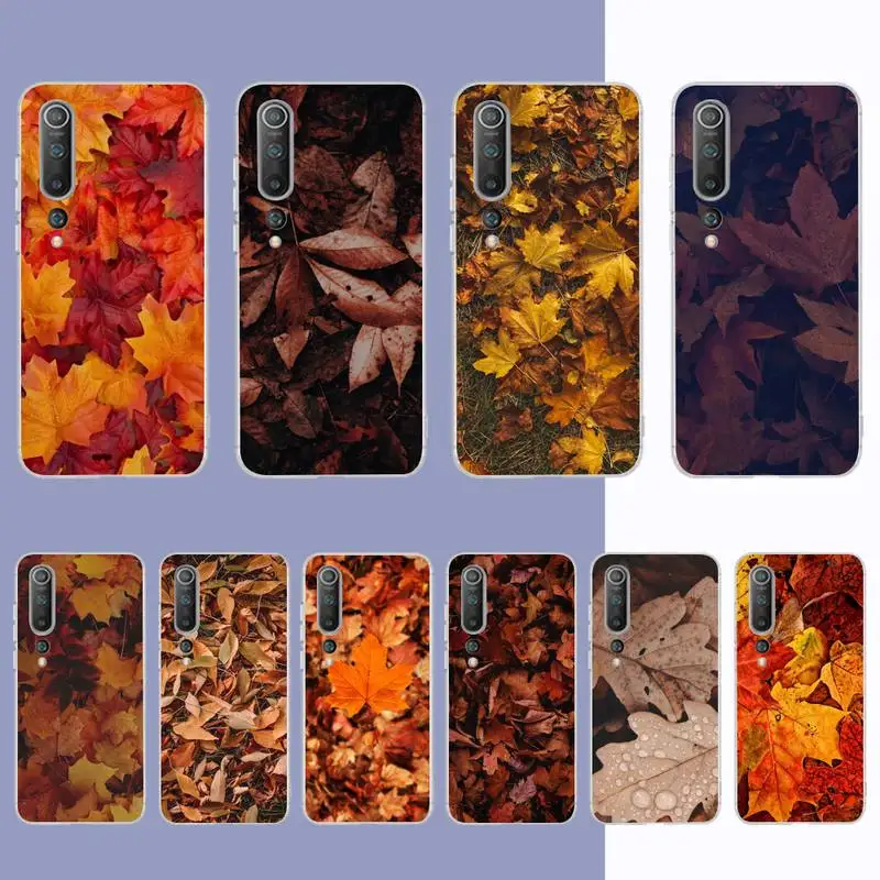 

FHNBLJ Fallen leaves Phone Case for Samsung S21 A10 for Redmi Note 7 9 for Huawei P30Pro Honor 8X 10i cover