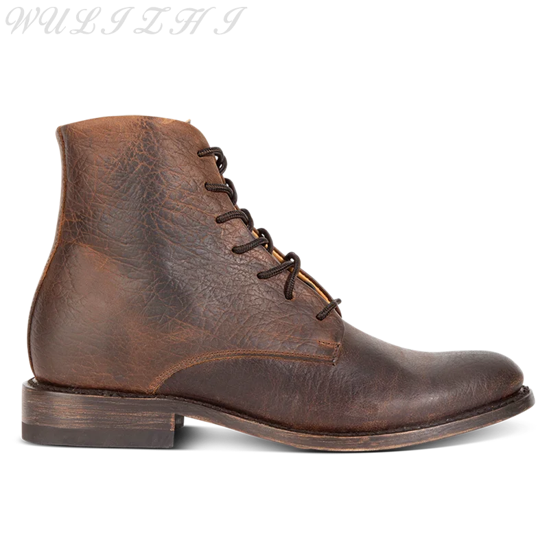 Мужские ботильоны из натуральной кожи 2023 уличный стиль с перекрестными