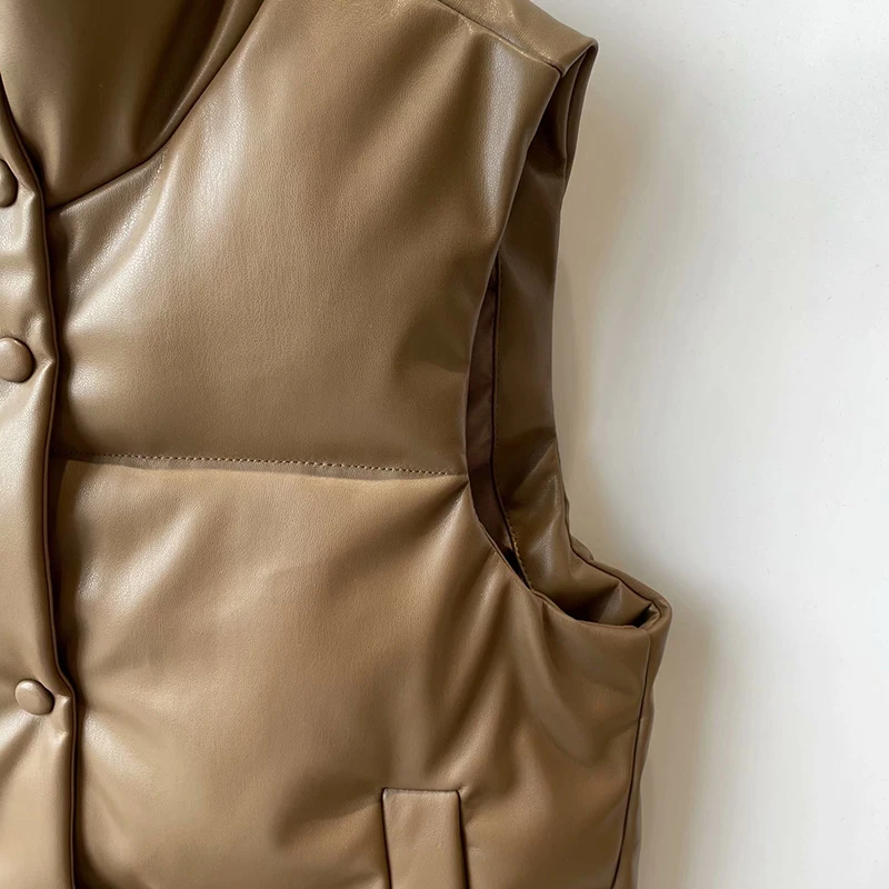 Жилет из натуральной кожи женская зимняя куртка без рукавов овечьей с