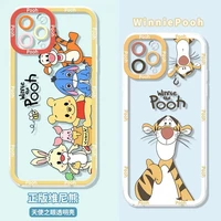 winnie the pooh disney phone case for iphone 11 12 pro max xr xs x 7 8 plus mini se squishy soft cover for iphone 13 pro