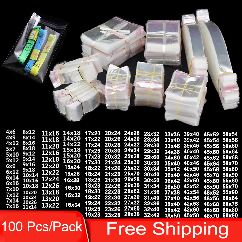 Прозрачный самоклеящийся пакет из опп пластика целлофановый упаковка для конфет