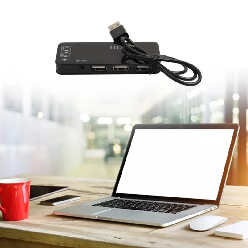 USB 2 0 концентратор 3 порта звуковая карта внешний стерео адаптер 5 мм с наушниками