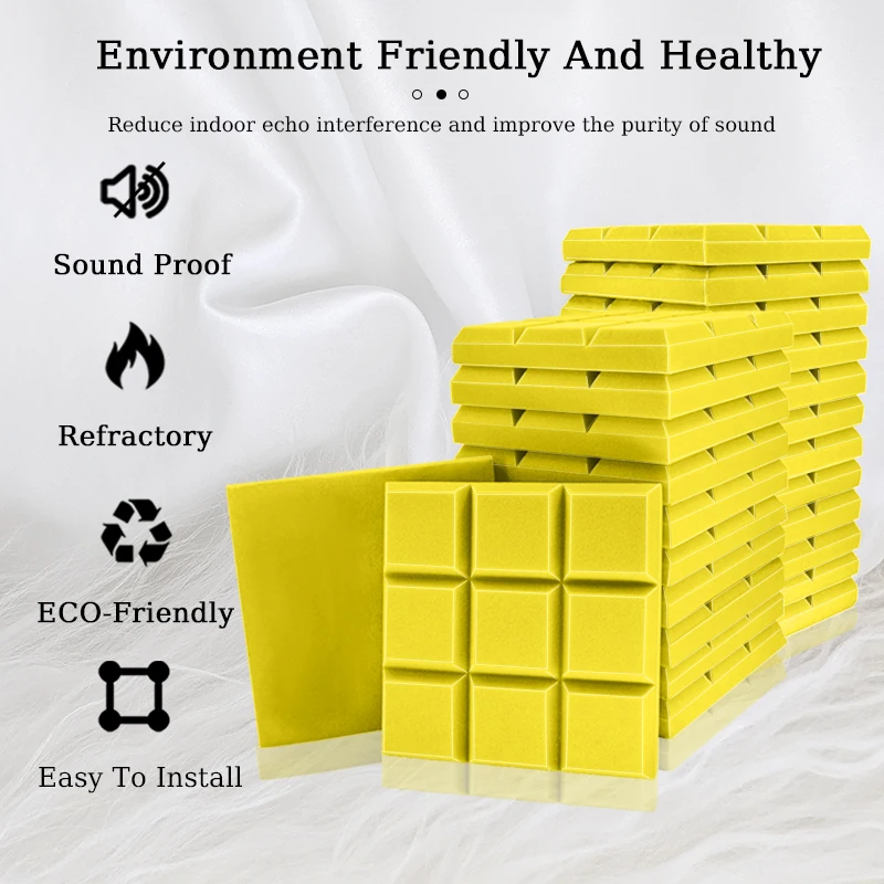 Акустическая пена TOUO со скошенными краями студийная звукоизоляция высокой