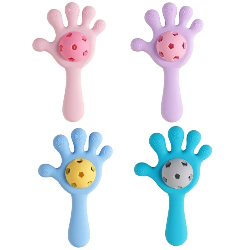 

Cute Baby Teething Toy Silicone Baby Teether BPA Free Soothe Babies Teething Relief Sore- Gum for Infant Girls & Boys