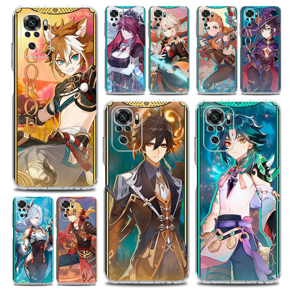 

Genshin Impact Game Gorou Phone Case For Xiaomi Redmi Note 11 9S 9 8 10 Pro 7 8T 9C 9A 8A K40 Pro 11T 5G Soft Clear Cover Coque