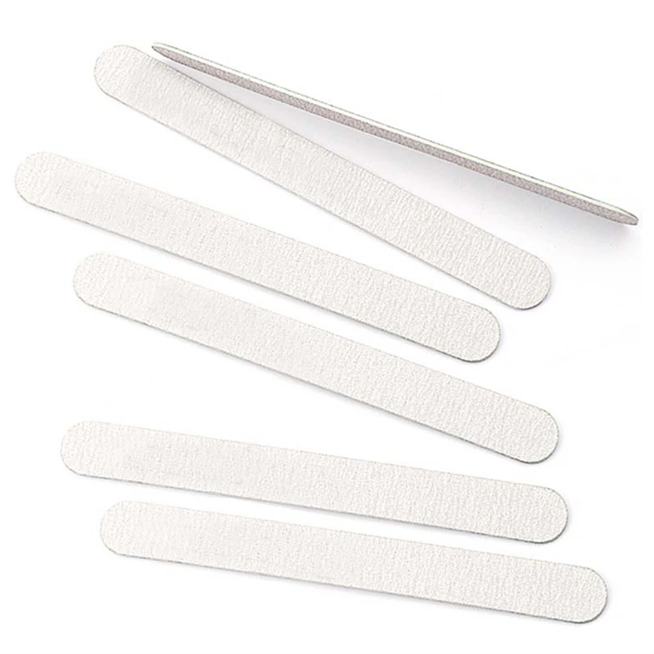 

50Pcs Strong Wood Nail Files 100/180 Emery Board Wooden Buffer Block Grey Thick Sanding Manicure UV Gel Polisher lime a ongle