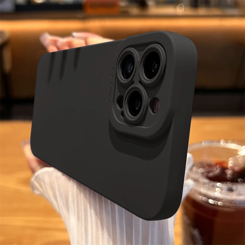

Matte Silicone Phone Case for IPhone 14 13 12 11 Pro Max Mini XR XS Max X 8 7 14 Plus SE 2020 Camera Lens Portector Soft Cover