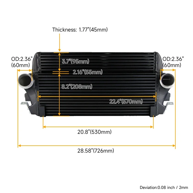 Boost BMW 535i F07-F11F18 (09-16) и 740i730d(x)740d(x) F01-F02 (07-15) Алюминиевый передний радиатор с полосой и пластиной (art.: 3920cdfe77e71) - 3920cdfe77e71