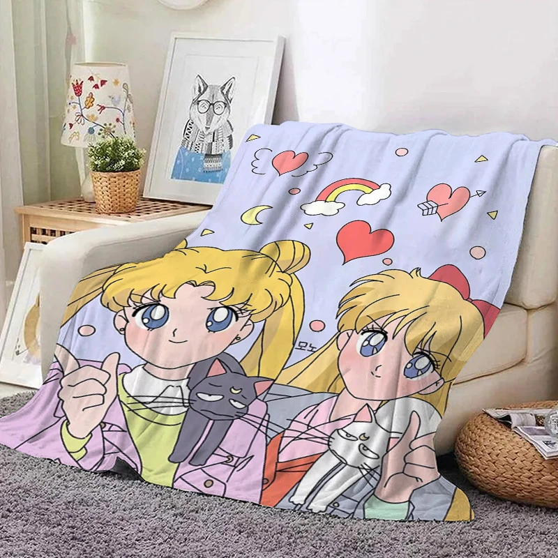 

Sailor Moon Fluffy Soft Blankets Sofa Summer Cute Throw Blanket For Bed Bedroom Decoration Bedspread The Decorative Fleece Boho