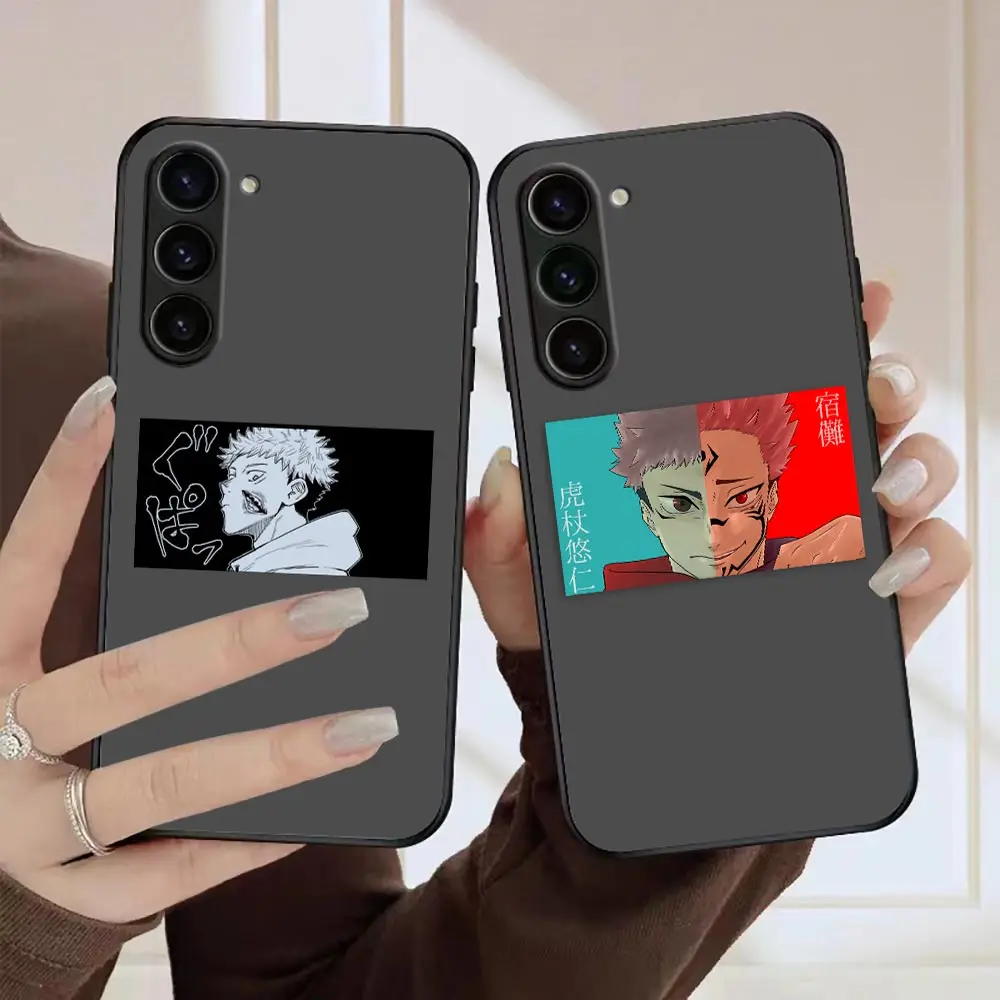 Matte Phone Case for Samsung Galaxy S23 S22 S21 S20 S10 4G S9 S8 Plus ULTRA 5G LITE Case Funda Shell Jujutsu Kaisen Yuji Satoru