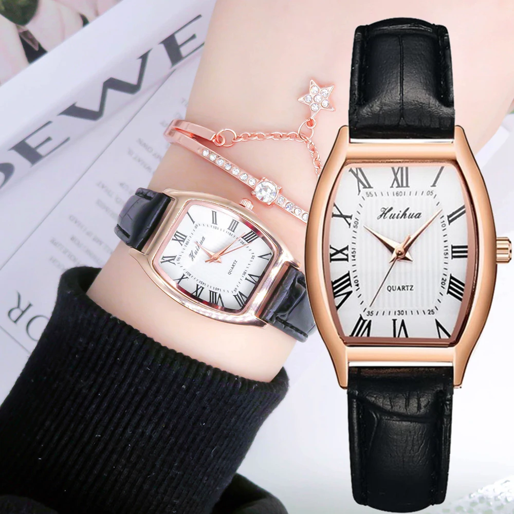 

Часы женские кварцевые с кожаным ремешком, повседневные спортивные модные наручные, с маленьким циферблатом и цифрами