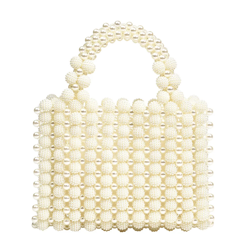 

Pearl Clutches Handbags Fashion Handmade Beaded Women Top-Handle Bags Ladies Elegant Wedding Party Dinner Bag Female Coin Purse