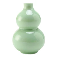 3 4oz green small wine jug gourd ceramic white wine jar antique style empty flask flagon