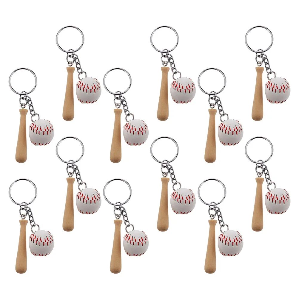 

Baseball Key Chain Wooden Bat Keychain Exquisite Party Gifts Decorative Keychains