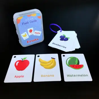 Montessori Baby Learn English Word Card Flashcards Kid Early Learning Educational Toys For Children Cognition Card Learning Gift 1