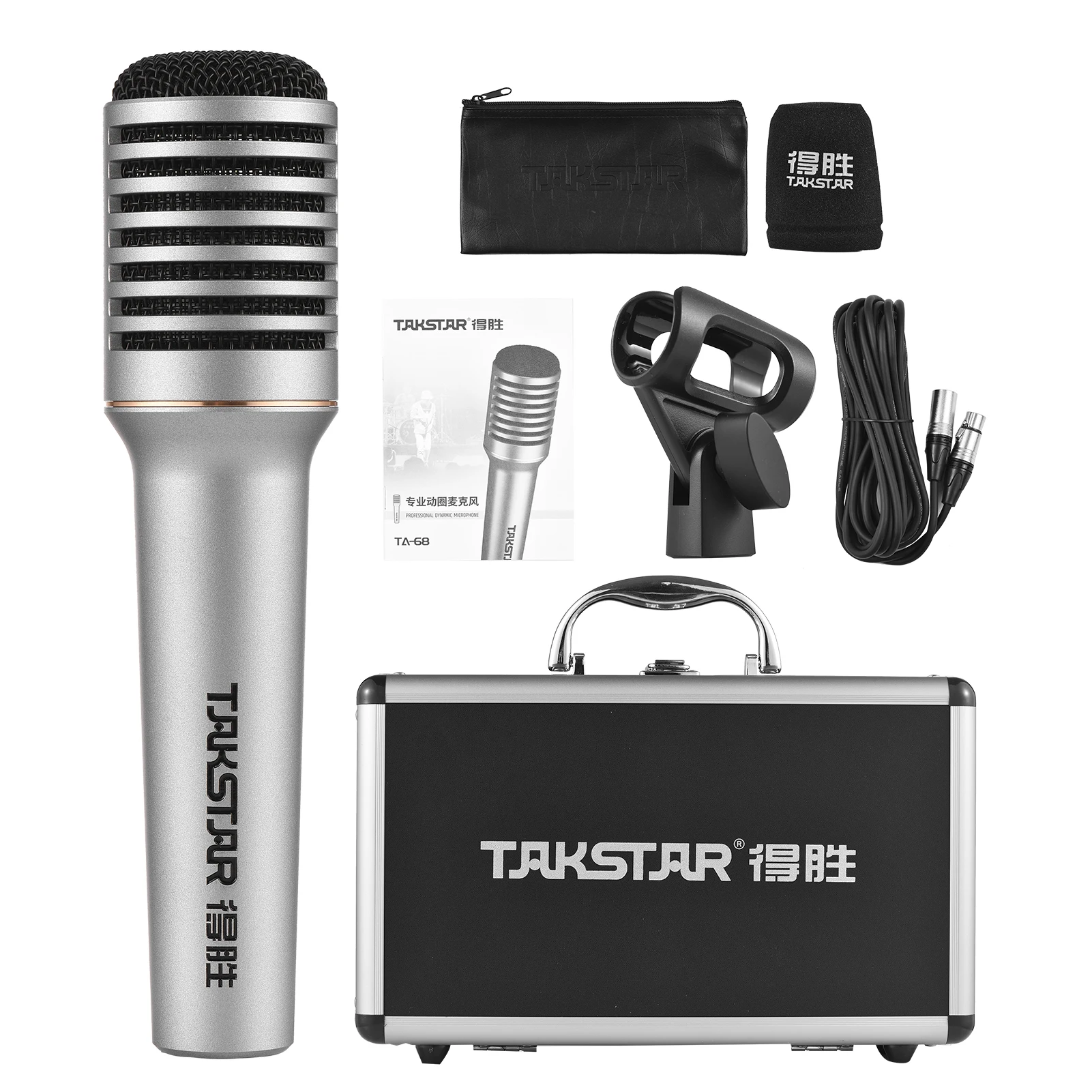 TAKSTAR TA-68 Profession Dynamic Microphone Dynamic Handheld Cardioid Condenser Wireless Microphone presentation dubbing images - 6