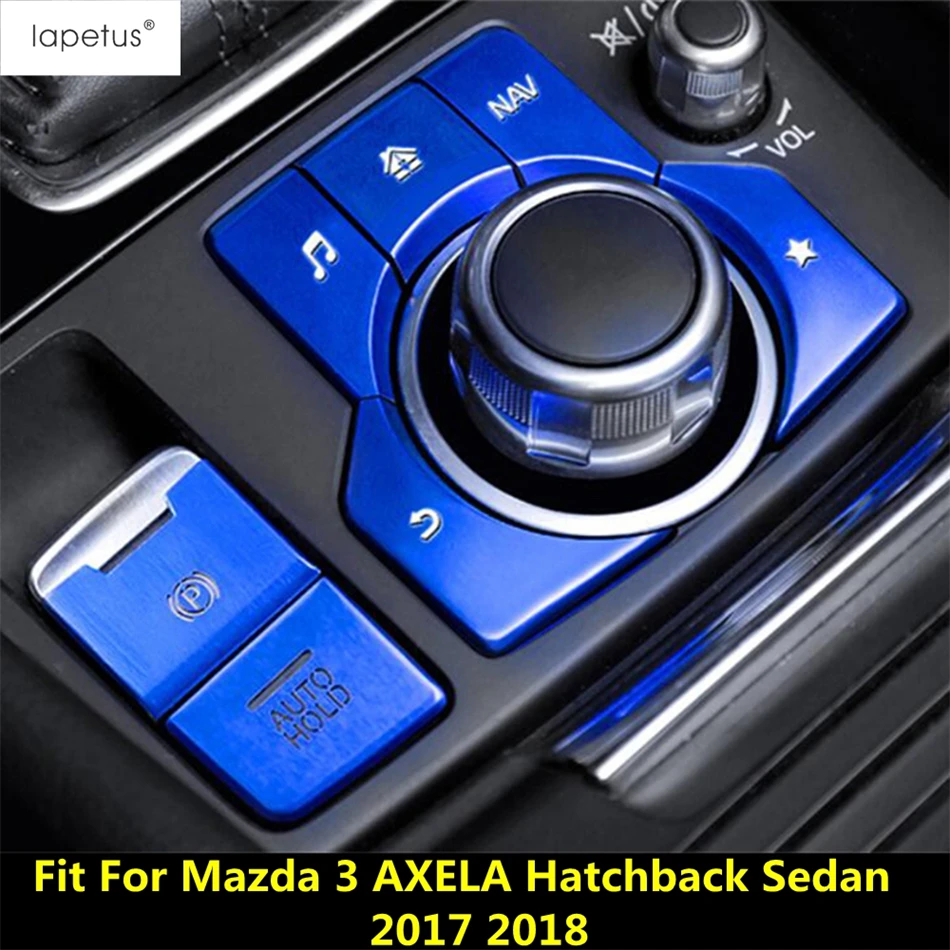 

Hand Brake Electrical Park / Central Multimedia Knob Button Sequin Cover Trim For Mazda 3 2017 2018 Red Accessories Interior Kit