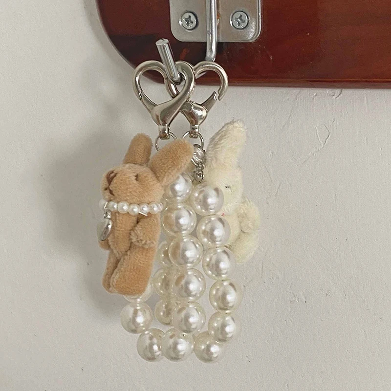 1 шт. брелок в виде куклы кролика с жемчугом