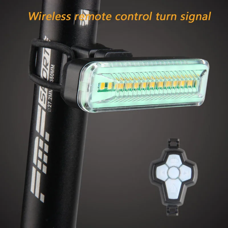 

Bike Turn Signals Remote Control Bicycle Direction Indicator MTB LED Rear Light USB Rechargeable Cycling Taillight with Horn