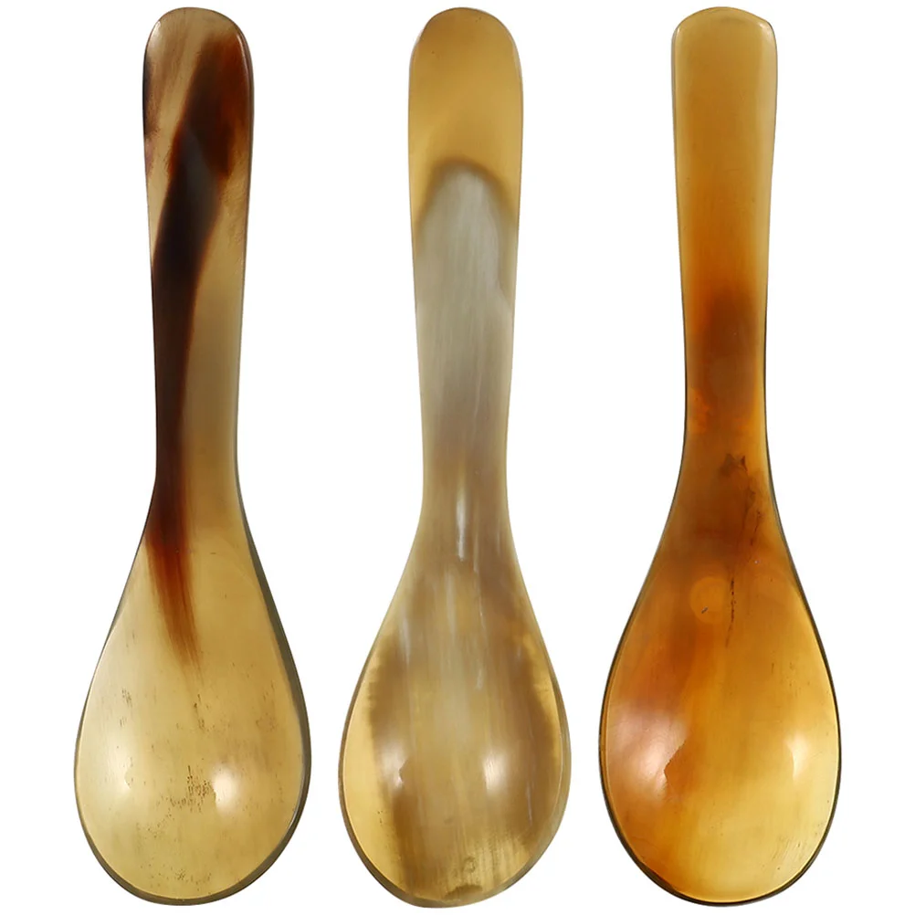 

Spoons Spoon Horn Dessert Serving Coffee Cake Caviar Stirrer Ice Creamespresso Stirring Dinner Soup Scoop Pearl Teaspoon Mini Ox
