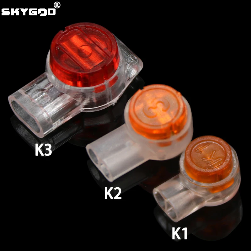 

30/50/100Pcs UY Wiring Sub Network Cable Wiring Sub K1 K2 K3 Connector Waterproof Wiring Network Cable Telephone Line Terminal