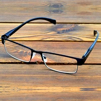 business rectangle frame full rim spring temples spectacles simple style reading glasses 0 75 to 4