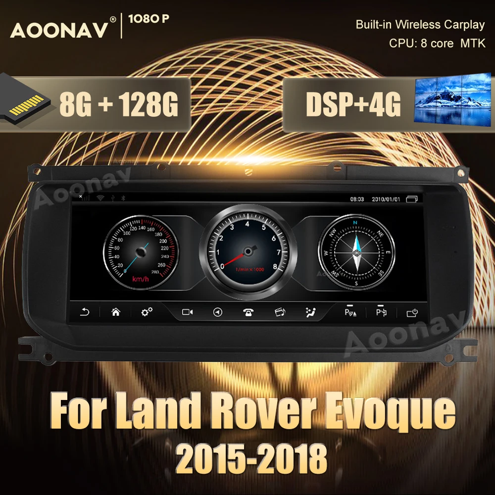 

Автомобильный радиоприемник 8 ядер 128G Android 10,0 GPS для Land Rover Evoque L551 L538 2015-2018 Мультимедиа android Авто Google carplay