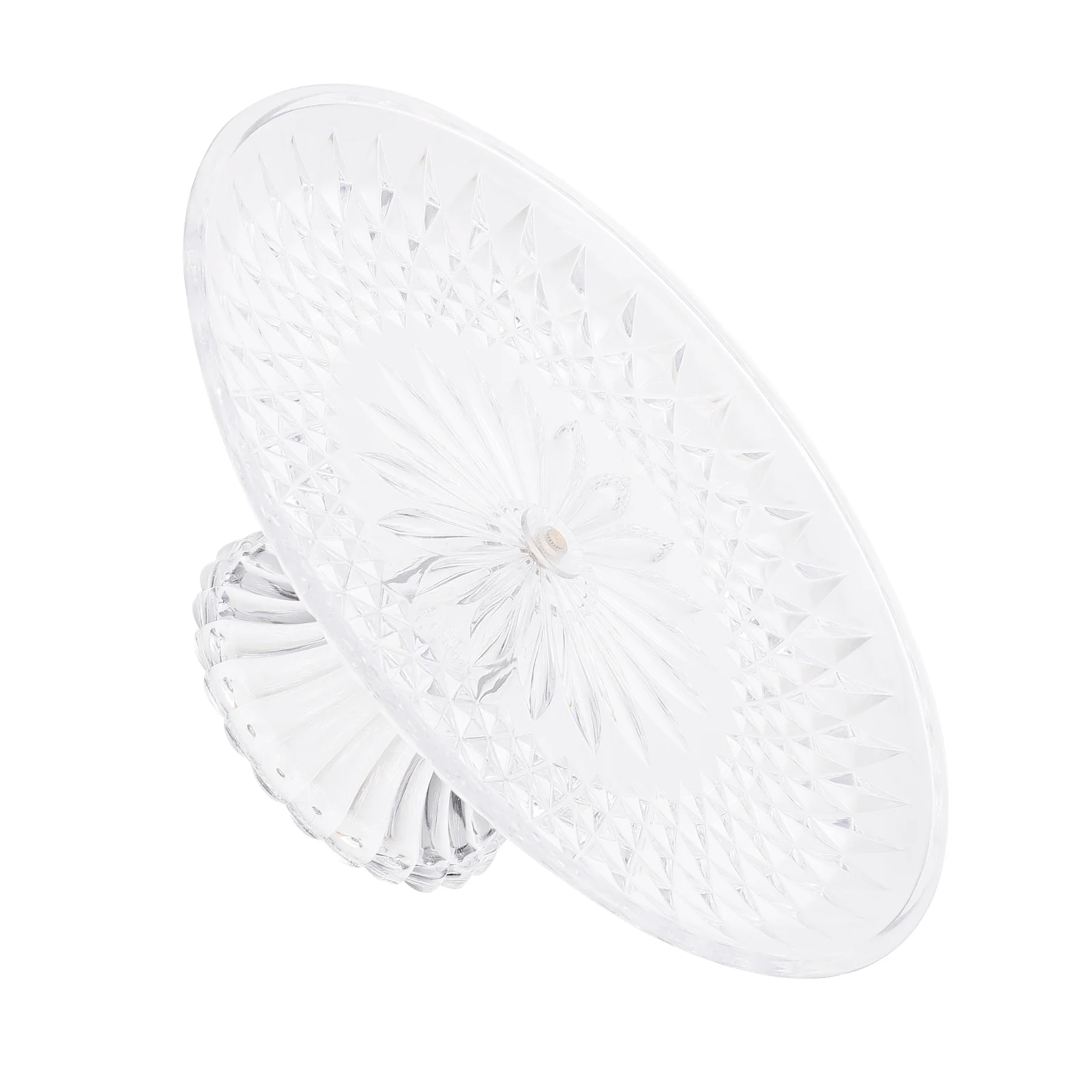 

Cake Stand Fruit Plate Footed Round Cake Serving Dish Platter Transparent Fruit Display Tower for Home Kitchen Anniversary