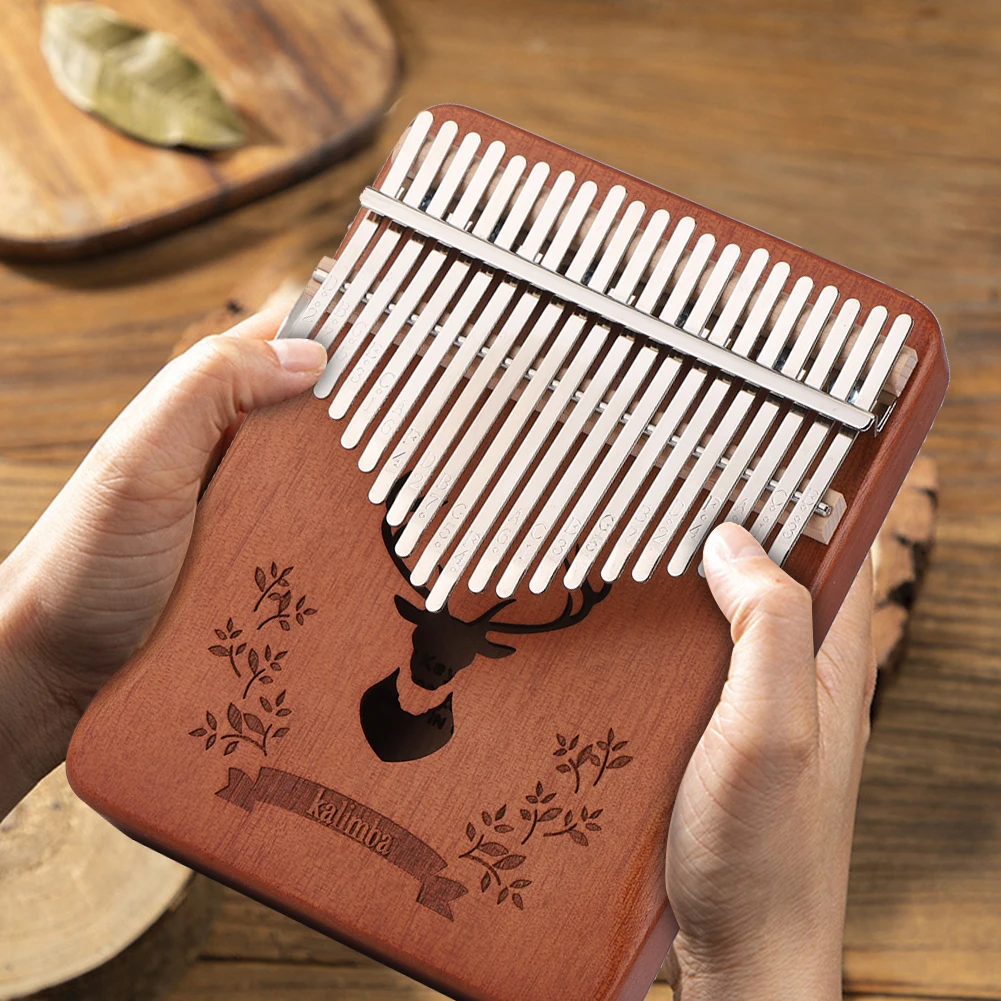 

Kalimba 21 Key Thumb Piano Solid Wood Mbira Musical Instrument Portable Africa Finger Piano for Kids Adults
