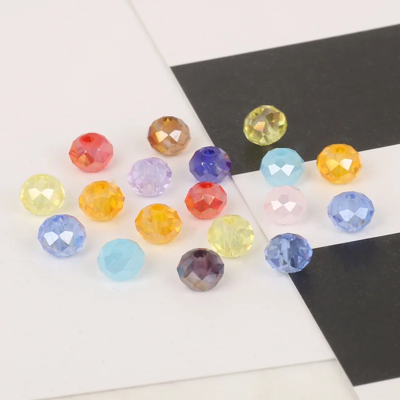 

6mm Flat Wheel Crystal Beads Glass Beads Jewelry Making Beads DIY Handmade Bracelet Necklace Jewelry Accessories Wholesale