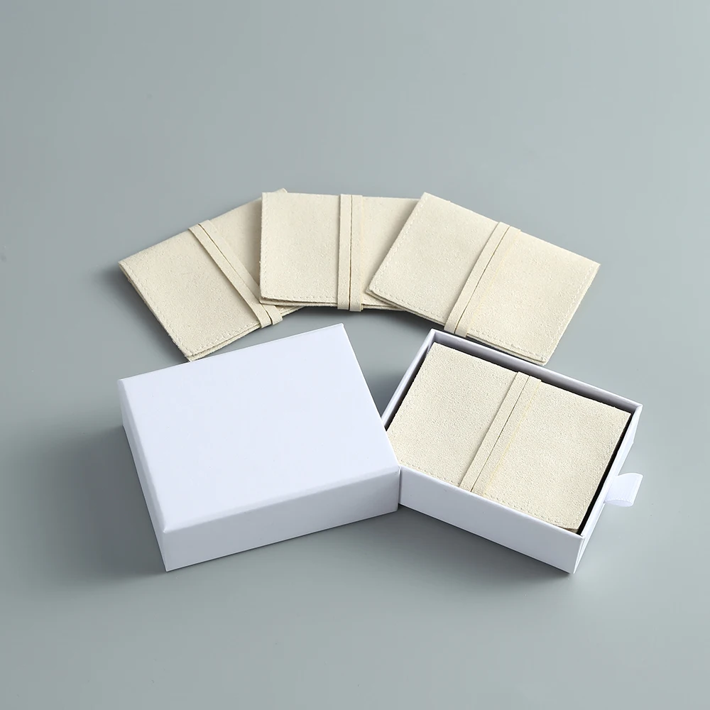 Hot Small Envelope Pouches Microfiber Jewelry Packaging for Ring Bracelet Necklace Velvet Christmas Wedding Presents Gift Bag