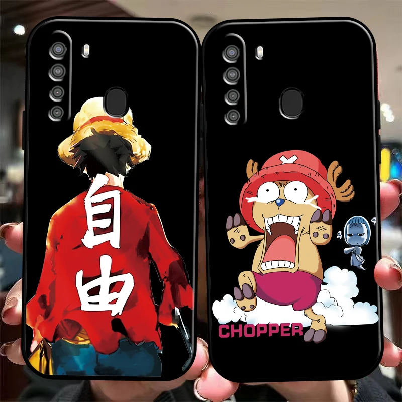 

Japanese Anime ONE PIECE Phone Case For Samsung Galaxy A01 A02 A10 A10S A31 A22 A20 4G 5G Soft Silicone Cover Back