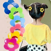 girls cute colorful acrylic flower hairpins sweet hair decorate headwear hair clips barrettes hairgrips fashion hair accessories
