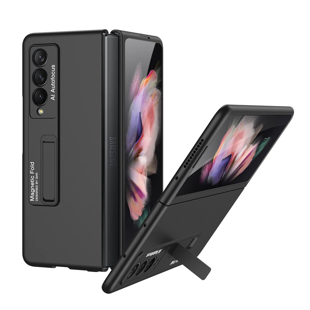 

Ultra Thin Hard PC Matte Case For Samsung Galaxy Z Fold 3 5G Shockproof Cover with Magnetic Kickstand for Samsung Z Fold3 Case