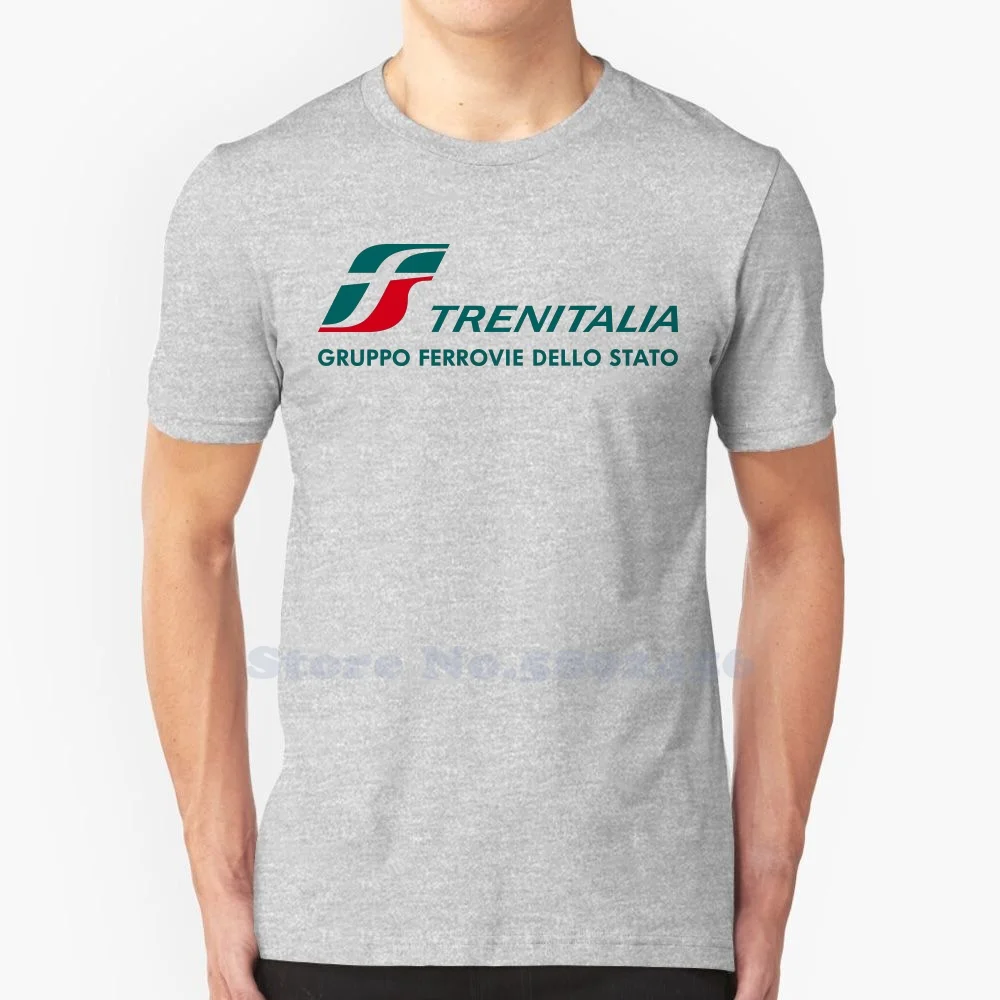 

Trenitalia Casual Streetwear Print Logo T-shirt Graphic 100% Cotton Tee