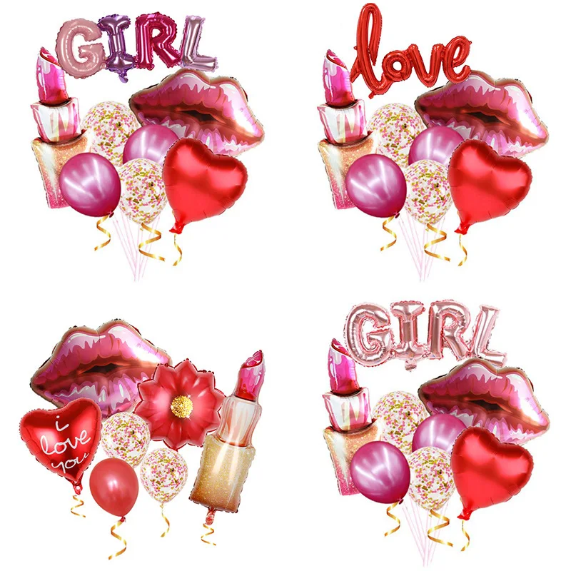 Набор воздушных шаров в стиле Дня Святого Валентина набор губных для невесты
