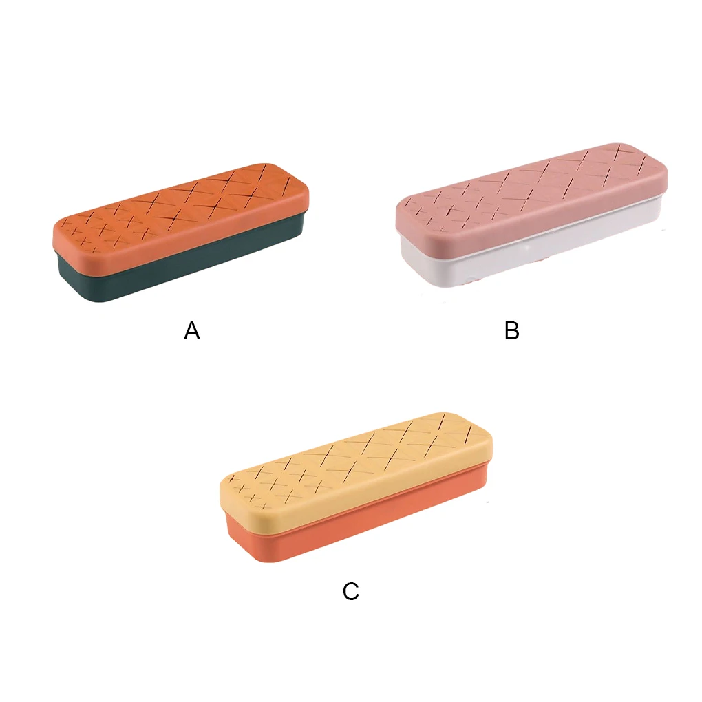 

Lipsticks Storage Box Plastic Multi-grid Cosmetic Stand Eyebrow Pencil Lip Gloss Makeup Case Accessories Yellow Orange