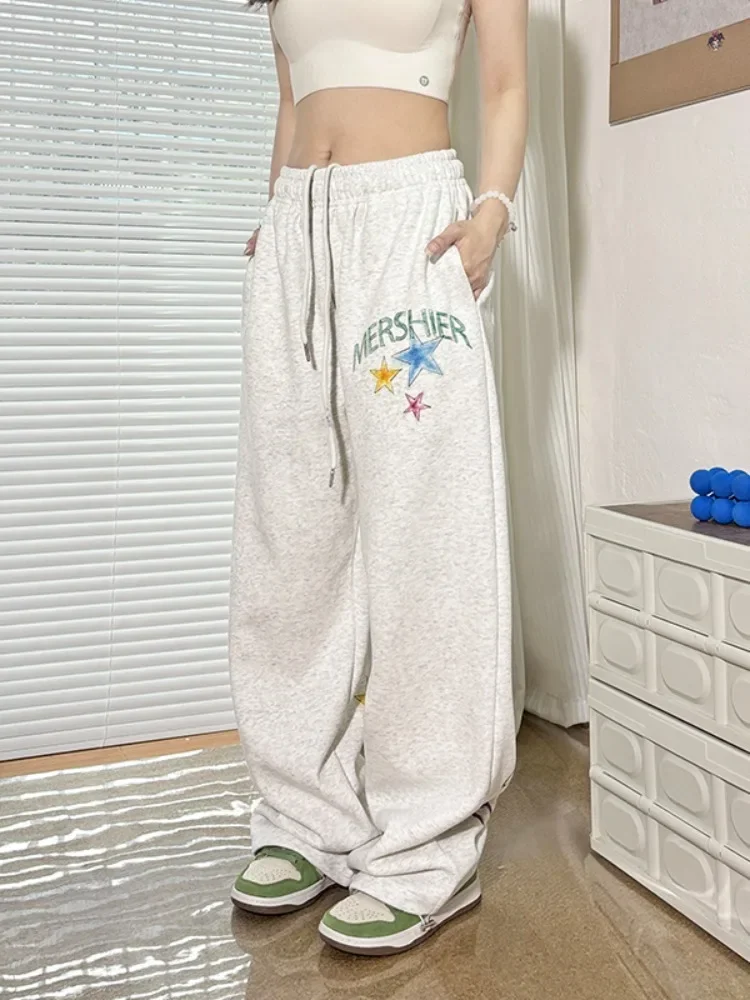 HOUZHOU Y2k мешковатые спортивные штаны для бега женские винтажные корейские