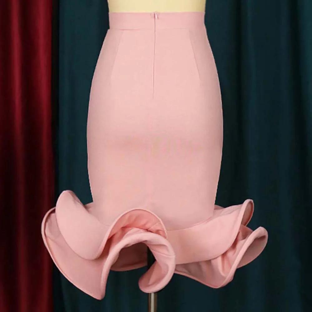Женская юбка-годе с эластичной завышенной талией